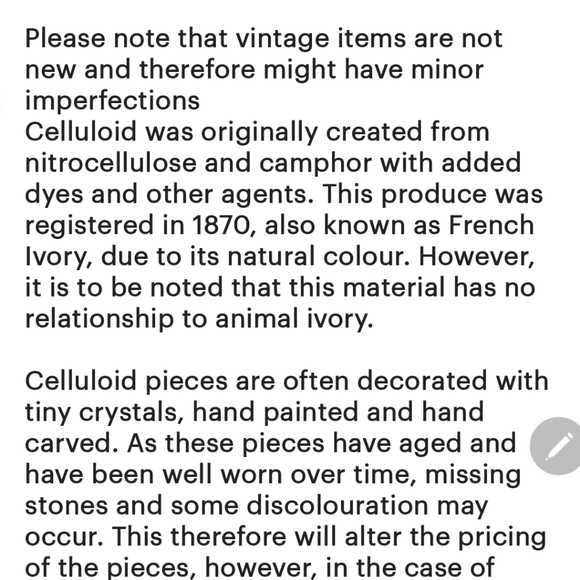 Cream celluloid rhinestone bracelet from the 1930s era - Picture 6 of 6